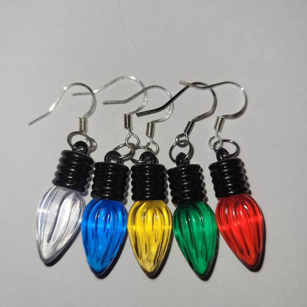 Christmas Light Bulb Earrings